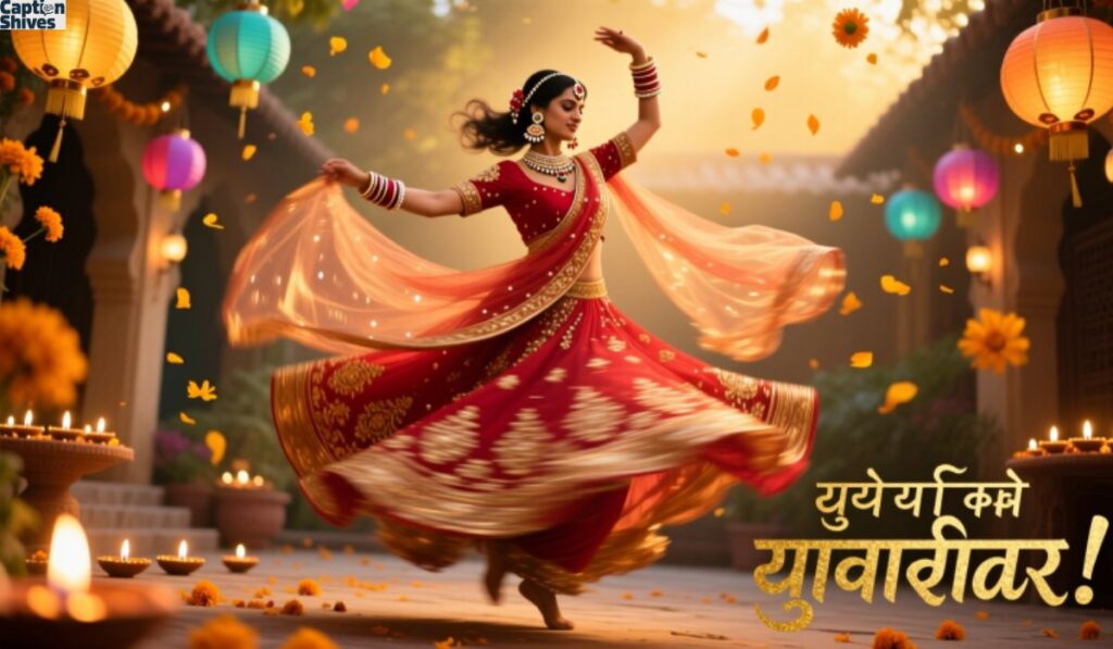 Festive Twirling Lehenga Captions For Celebrations