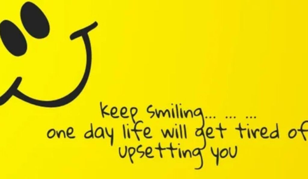 Keep Smiling Through Challenges Captions
