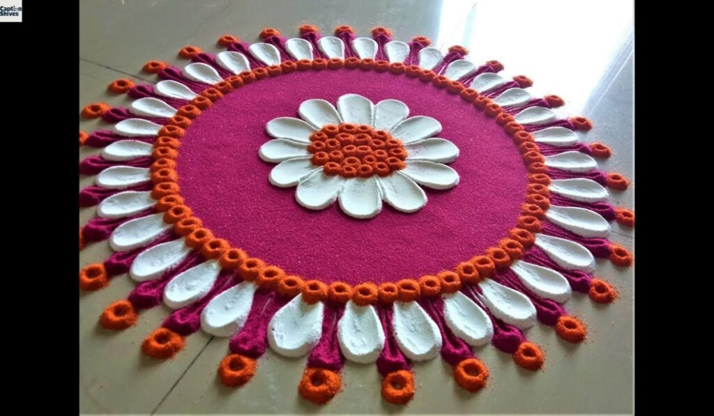 Rangoli Made By Me Caption