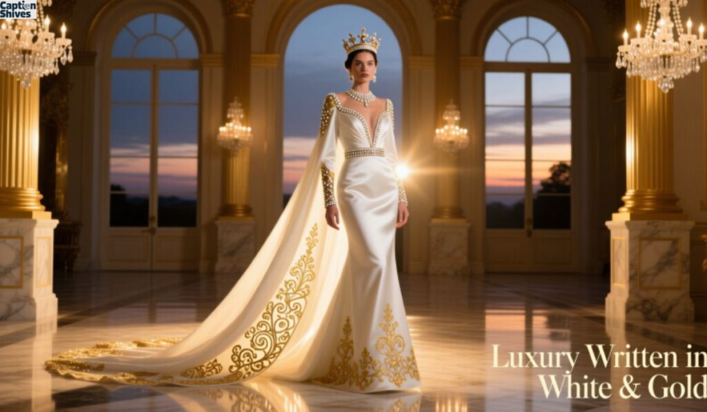 White and Gold Dress